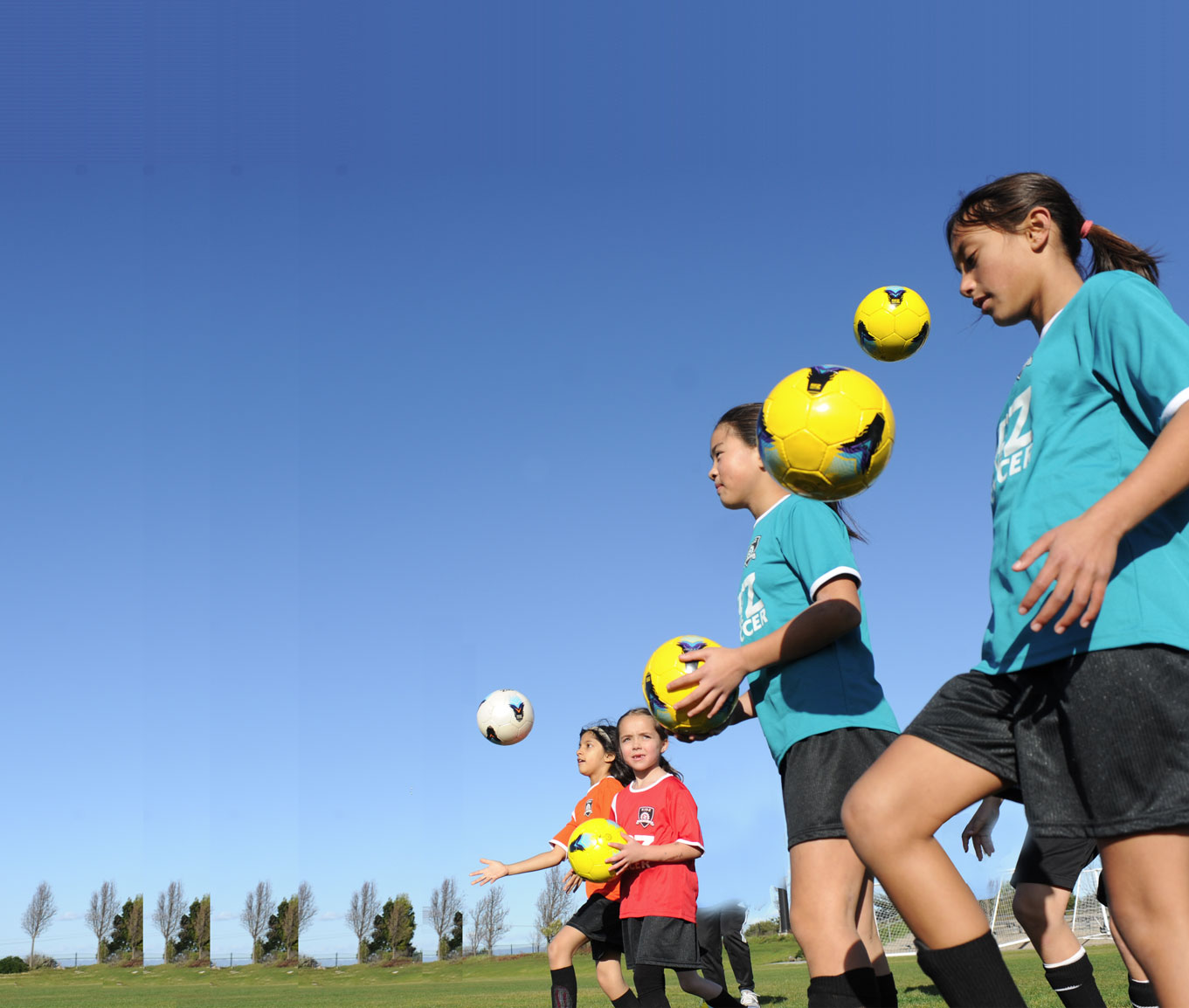 playing soccer image